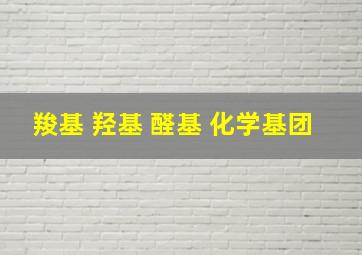 羧基 羟基 醛基 化学基团